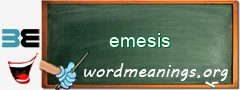 WordMeaning blackboard for emesis